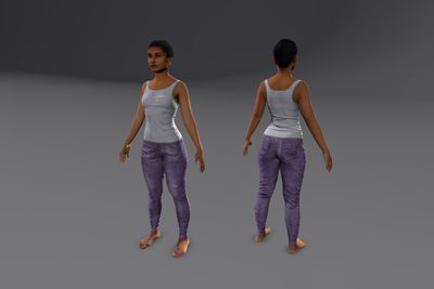 Female African with Jeans & Tank