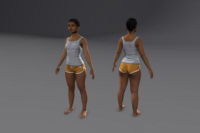Female African with Shorts & Tank