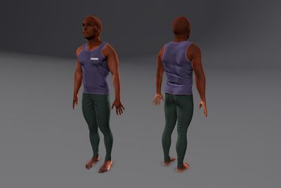 Male African with Slacks & Tank