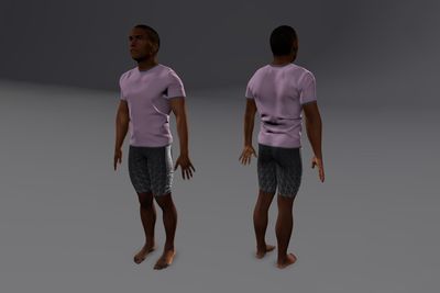 Male African with Tights & T-Shirt