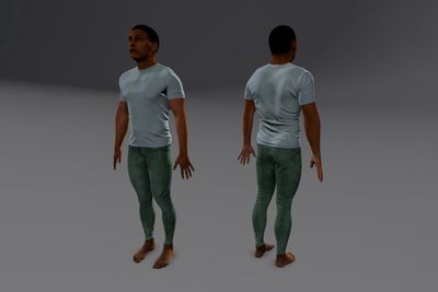 Male African with Jeans & T-Shirt