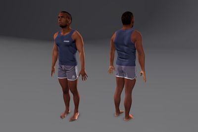 Male African with Shorts & Tank