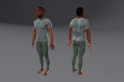 Male African with Slacks & T-Shirt