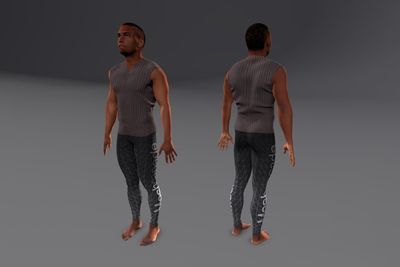 Male African with Tights & Sweater