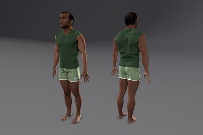 Male Indian with Shorts & Sweater