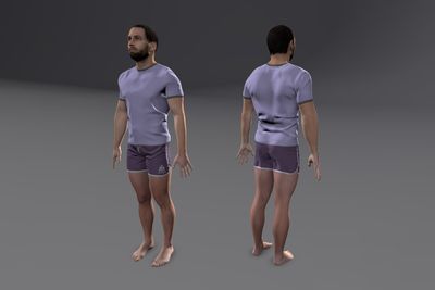 Male Middle Eastern with Shorts & T-Shirt