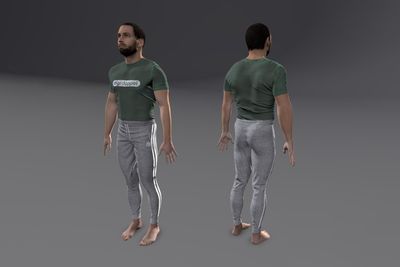 Male Middle Eastern with T-Shirt & Track