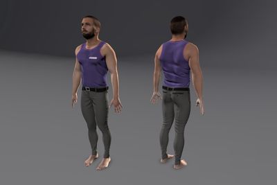 Male Middle Eastern with Tank & Slacks